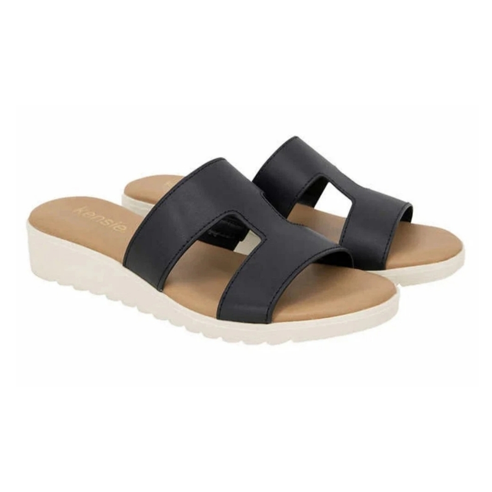 KENSIE ELENA LADIES SANDALS BLACK SIZE US 9